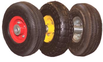 Ruedas neumáticas industriales con neumáticos de 250 mm. Resumen de precios y modelos.