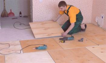 Pavimentar el piso de concreto con sus propias manos: fijación, nivelación (video)