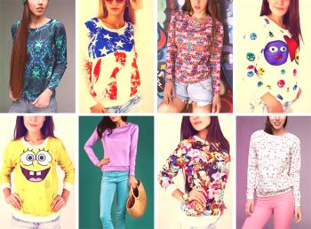 Suéteres de moda, cárdigans, sudaderas, sudaderas y pantalones primavera-verano 2016