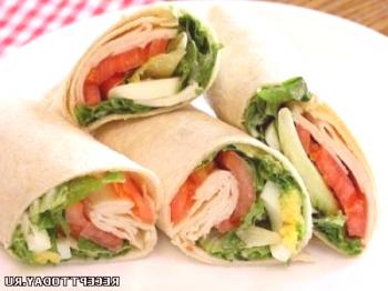 Receta: Lavash Roll con queso y verduras.