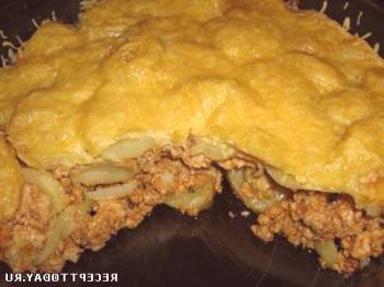 Рецепта: Палачинки с мляно месо и картофи в мултиварт