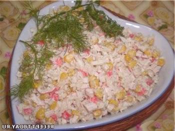 Рецепта: Салата от раци с ориз