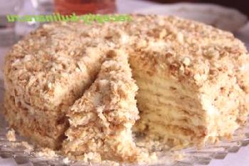 Domače Cake Napoleon s kremo - 3 Delicious Recepti