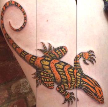 El valor de un tatuaje de lagarto.