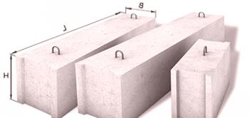 Las dimensiones y precios de los bloques de hormigón para la cimentación.