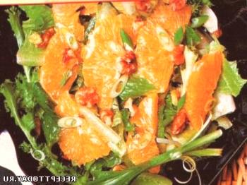 Рецепта: Зеленчукова и плодова салата