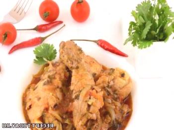 Receta: Chakhokhobeli de pollo con nueces