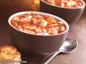 Receta: Sopa De Tomate Con Mariscos