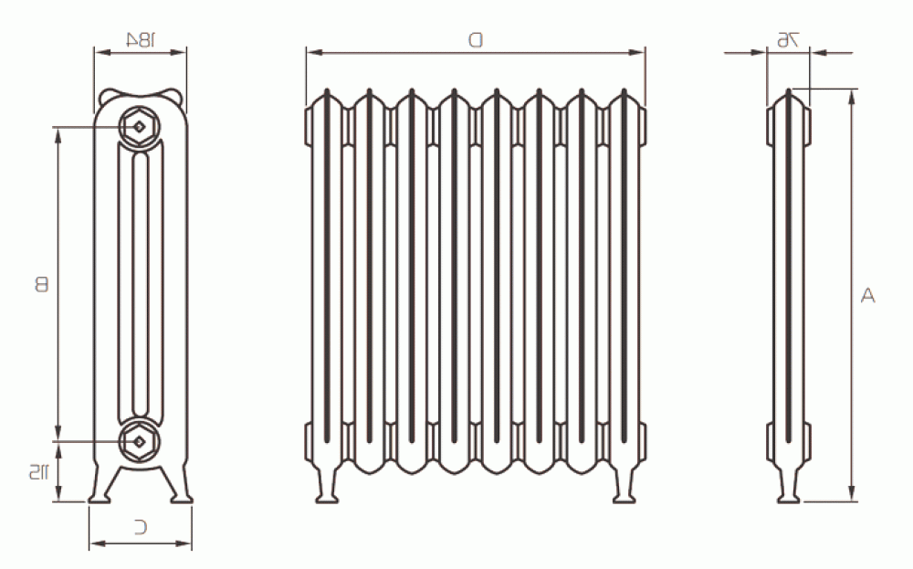 Радиаторы отопления мс. Радиатор чугунный МС-140-м2 7-секционный вес. Схема чугунного радиатора МС-140. Радиатор чугун мс140. Вес секции радиатора МС-140-500.