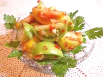Najbolj slasten recept zelenih paradižnikov v korejščini