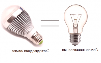 Съответствие на LED крушката с лампи с нажежаема жичка - маса с капацитет