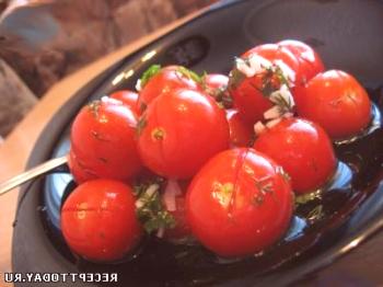 Receta: Tomates cherry marinados.