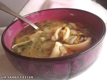 Receta: Sopa De Patata Con Calamares