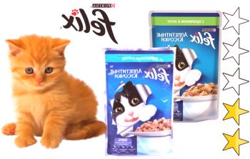 Krma za mačke Felix (Felix): pregled, vrsta, sestava, pregledi