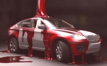 Consumo de pintura y preparación de pintura para pintura de coches.