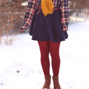 С какво да носят пола през зимата: снимка