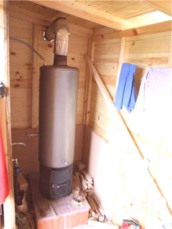 Ventajas y el principio de funcionamiento de un calentador de agua sobre madera 