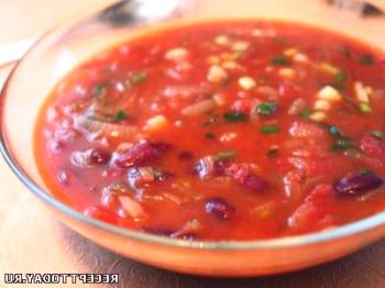 Receta: Sopa De Tomate Con Frijoles
