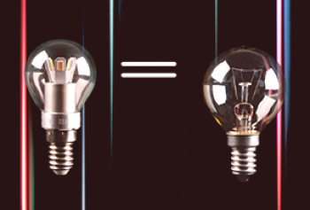 La relación entre la potencia de las lámparas incandescentes y las lámparas LED.