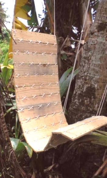 Fotelj - viseča mreža z lastnimi rokami
