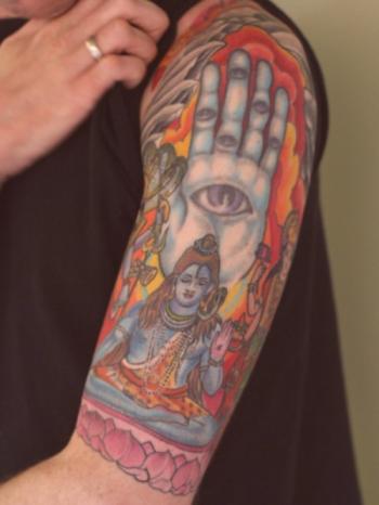 Tatuaje sobre un tema religioso.