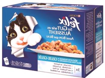 Características y desventajas de la alimentación Felix para gatos.