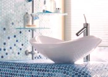 Mosaico de azulejos para el baño, apilado en 10 pasos.