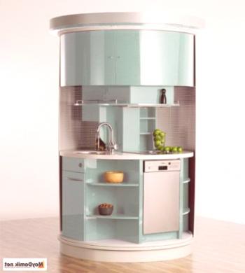 Elementos de muebles de cocina para una pequeña cocina en un apartamento o casa.