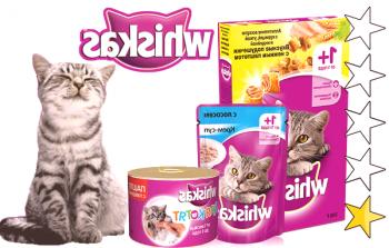 Alimentos para gatos para Whiskas: revisión, especies, composición, comentarios