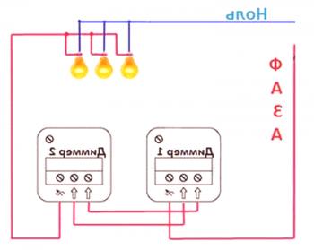 Circuitos de conexión sencillos para pasar dimmer.