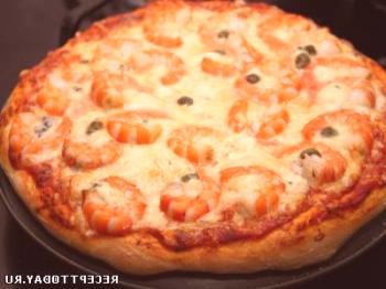 Receta: Pizza Con Camarones