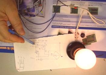 Inclusión suave de lámparas incandescentes en 220 voltios, circuitos, video
